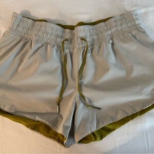Lululemon Athletica Green and Gray Athletic Shorts